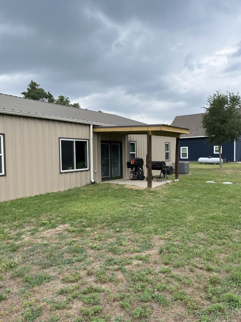 Back Porch Cover Installation in Austin