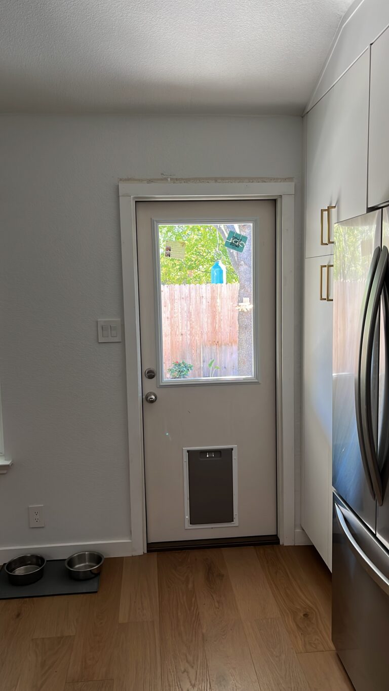 Exterior Door Replacement with Pet Door in Buda